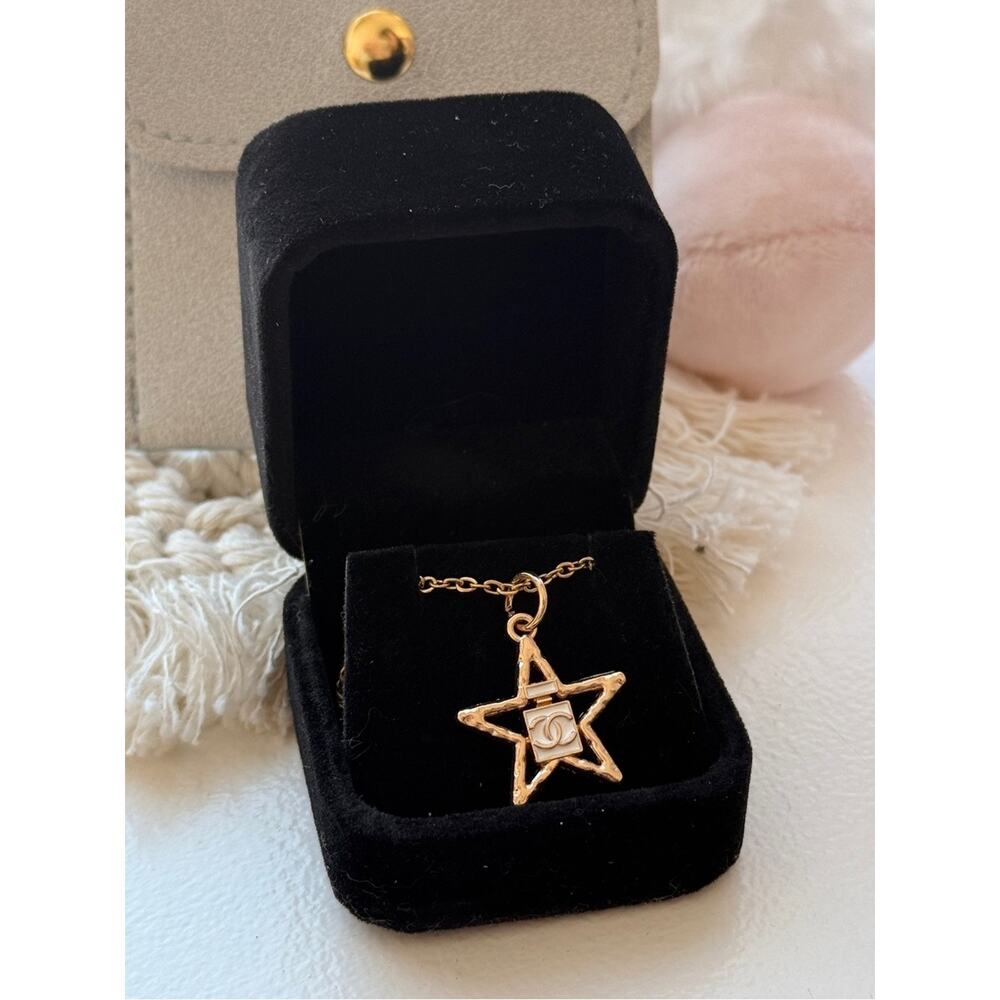 ✨ Vintage ONLY 1! CHANEL Star Upcycled Necklace: BOGO Sale! ✨White